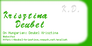 krisztina deubel business card